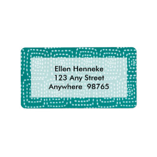 Étiquette Carrés de sélection Turquoises
