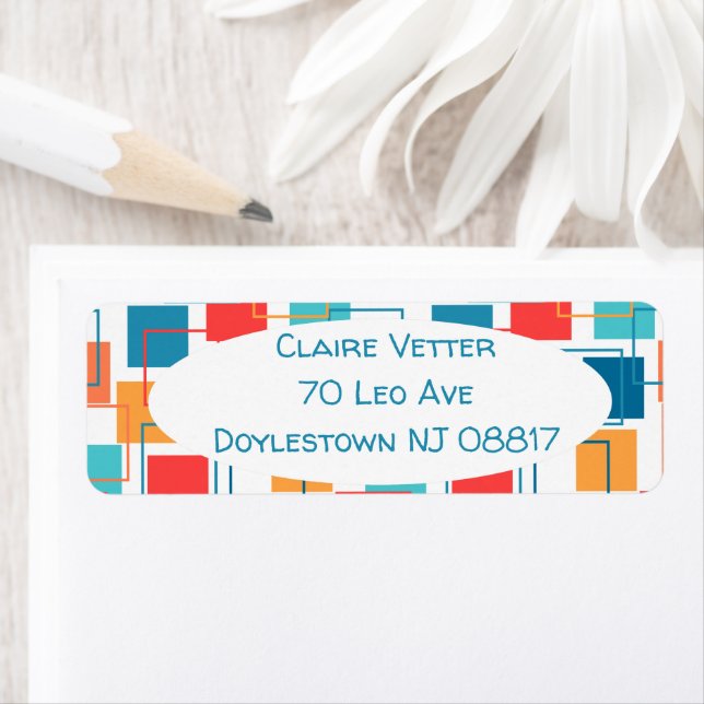 Étiquette Carrés et grands titres (En situation)