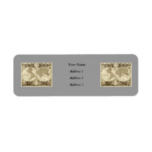 Étiquette Carte 1708 du monde par Jean Baptiste Nolin