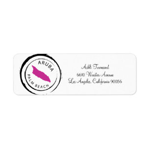 Étiquette Carte Aruba et Personnaliser votre texte