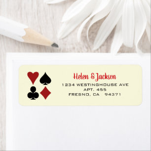 Étiquette Carte de jeu adaptée à la Black Cream Las Vegas Ma
