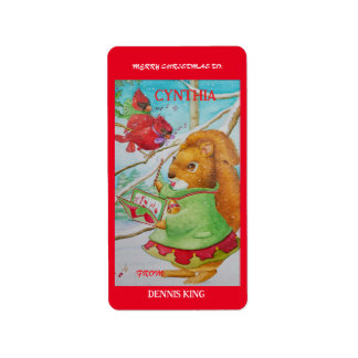 Étiquette Carte de Noël de ma petite-fille sucrée personnali