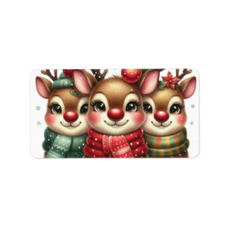 Étiquette Carte de Noël Ho Ho