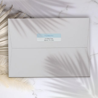Étiquette Carte de visite bicolore bleu minimaliste