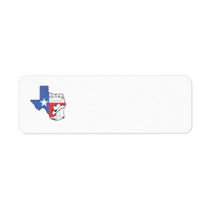Étiquette Carte d'état du Texas avec l'étoile, les bottes