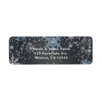 Carte d'invitation de fête bleu gris craie Winter 
