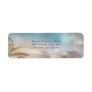 Étiquette Cartes d'invitation de mariage tropical bleu coqui