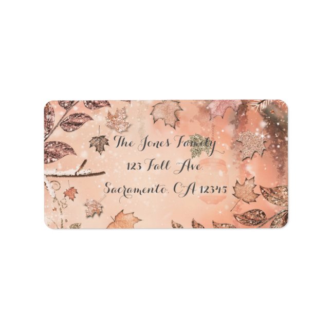 Étiquette Carton d'invitation de fête de fée de feuilles de  (Devant)