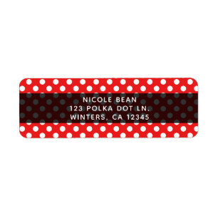 Étiquette Carton d'invitation pour une soirée Rouge Blanc à 