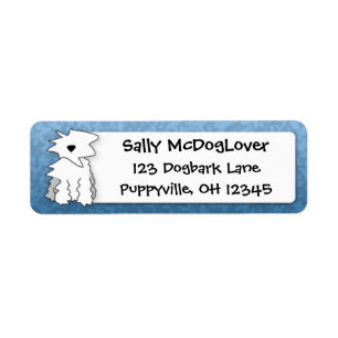 Étiquette Carton mignon Vieux Anglais Sheepdog