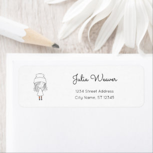 Étiquette Cartoon Casquette mignon Whimsical Girl Odd Chauss