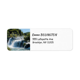 Étiquette Cascade dans le Parc national de Krka - Dalmatie,