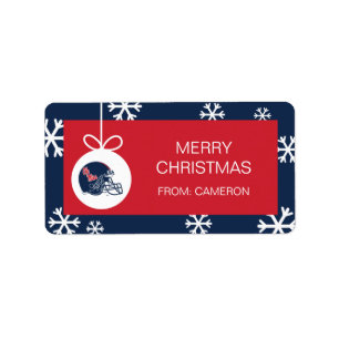 Étiquette Casque Ole Miss Football   bleu foncé