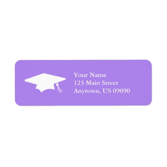 Étiquette Casquette d'obtention du diplôme (pourpre violet)