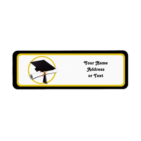 Étiquette Casquette et diplôme d'obtention du diplôme