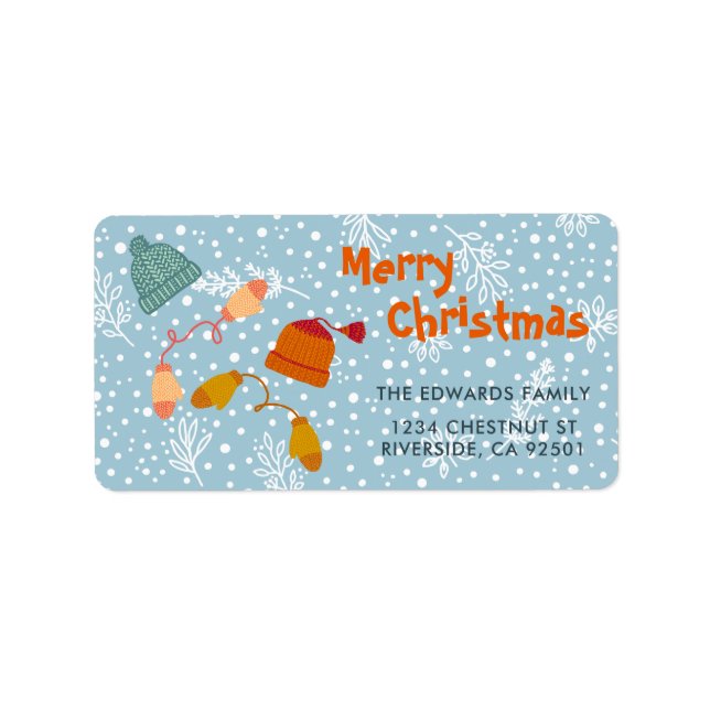 Étiquette Casquettes et Mittens Winter (Devant)