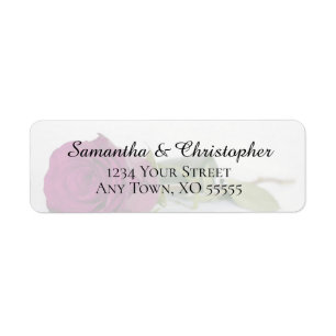 Étiquette Cassis Purple Magenta Rose Mariage Adresse de reto