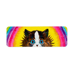 Étiquette Cat à Rainbow, Louis Wain