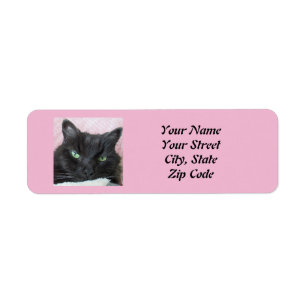 Étiquette Cat Return Address Label
