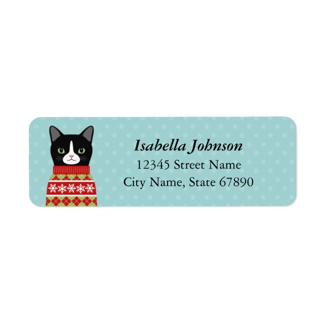 Étiquette Cat Return Address Labels (Devant)