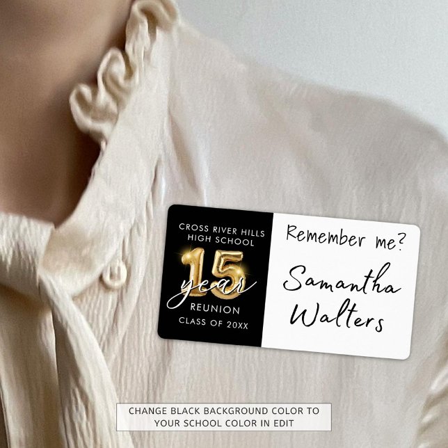 Étiquette Catégorie 15 ans Réunion Nom Balise Se souvenir de (Créateur téléchargé)