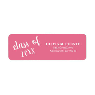 Étiquette Catégorie De Diplôme Rose Adresse De Retour