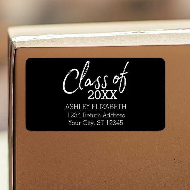 Étiquette Catégorie de l'ANNÉE ADD (Custom Shipping Label with Return Address)