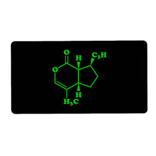 Étiquette Catnip Nepetalactone Formule chimique moléculaire
