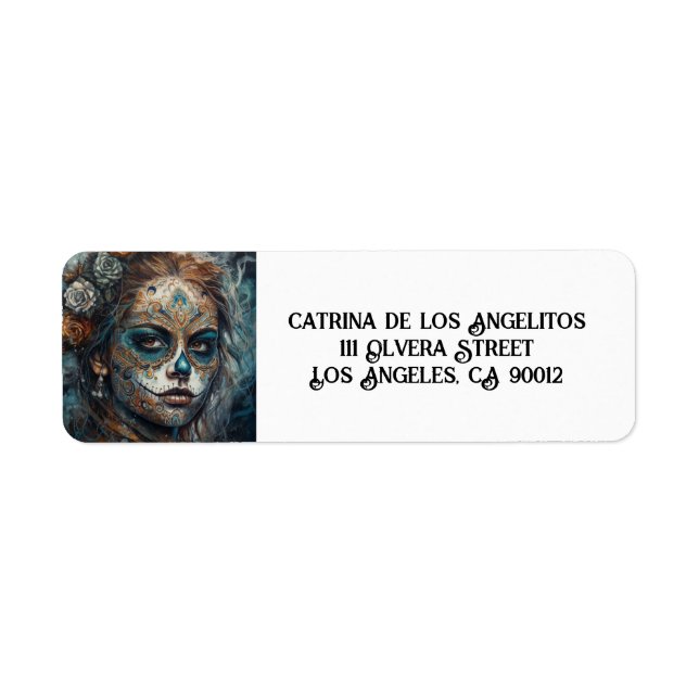 Étiquette Catrina Azul, sur mesure (Devant)