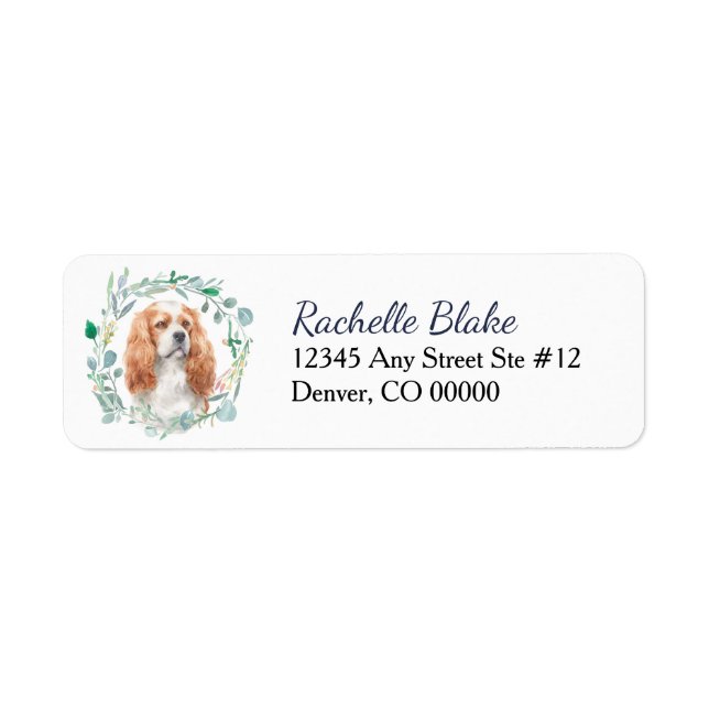 Étiquette Cavalier King Charles Spaniel Blenheim (Devant)