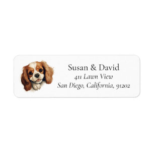 Étiquette Cavalier King Charles Spaniel Chien race Animaux A