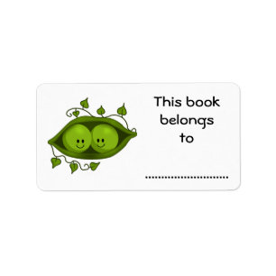 Étiquette Ce Livre Appartient À, Deux Petits Pois Dans Une C