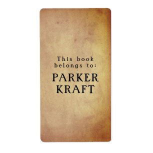 Étiquette Ce livre appartient à la plaque papier Vintage