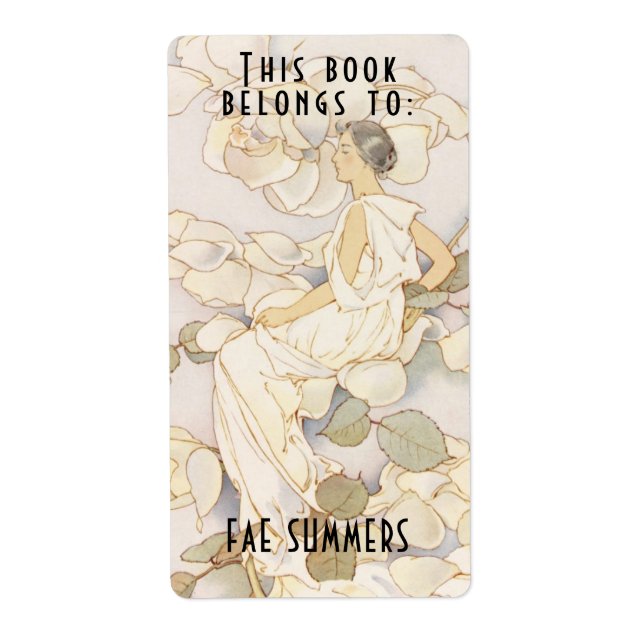 Étiquette Ce livre appartient à la plaque Vintage (Devant)