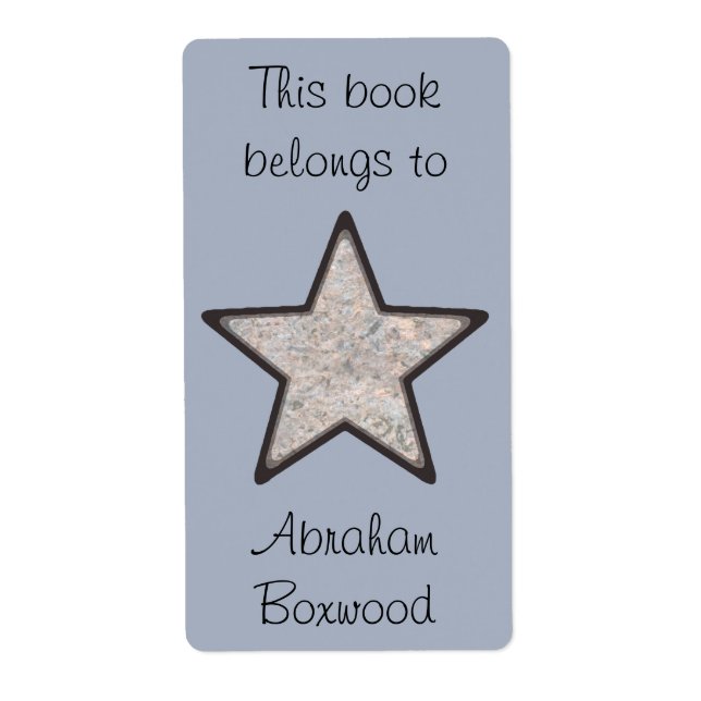 Étiquette Ce Livre Appartient À Nom Personnalisé Rock Textur (Devant)