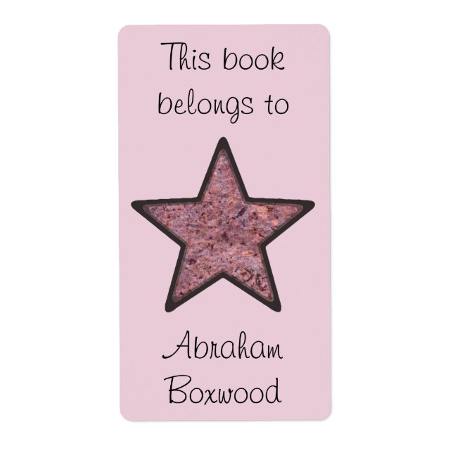 Étiquette Ce Livre Appartient À Nom Personnalisé Rock Textur (Devant)