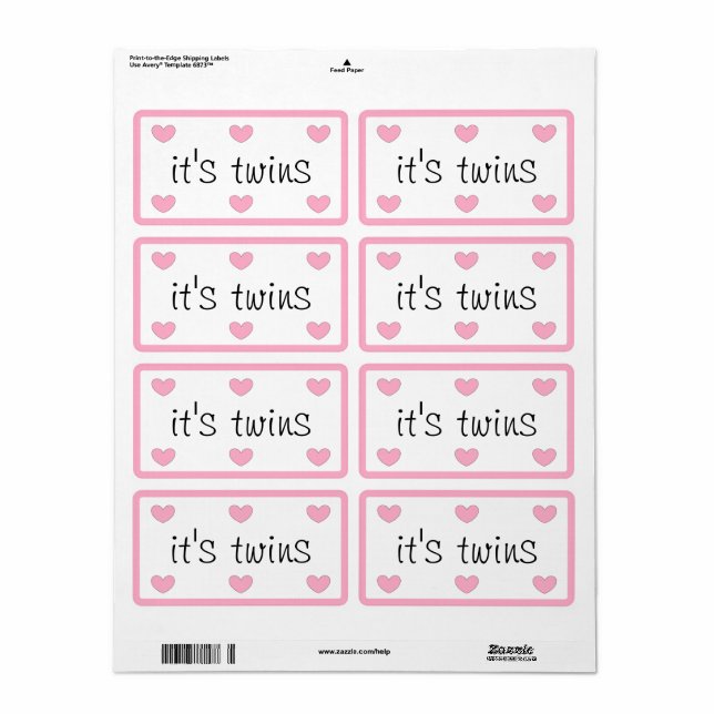 Étiquette Ce sont des autocollants jumeaux par dalDesignNZ (Feuille entière)