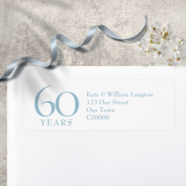 Étiquette Célébration de diamant pour les 60 ans de mariage (Créateur téléchargé)