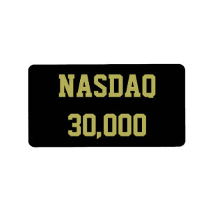 Étiquette Célébration du NASDAQ 30000 en Bourse