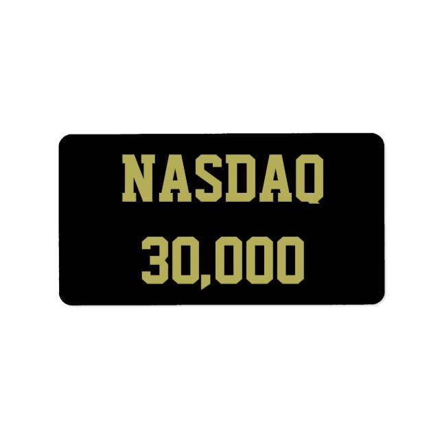 Étiquette Célébration du NASDAQ 30000 en Bourse (Devant)