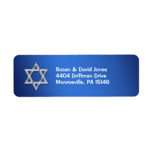 Étiquette Célébrations "adresse de retour " de mitzvah de