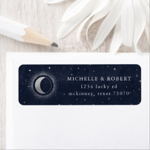 Étiquette celestial midnight blue Return Address Label