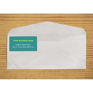 Étiquette Centre Aligné Texte Turquoise Livraison verte