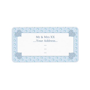 Étiquette Céramique Lace Bleu clair