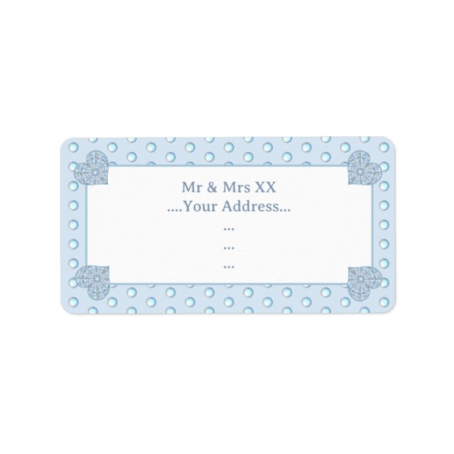 Étiquette Céramique Lace Bleu clair (Devant)