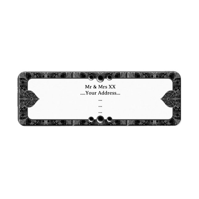 Étiquette Céramique noir (Devant)