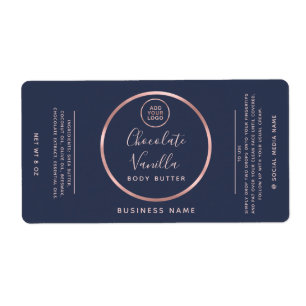 Étiquette Cercle minimaliste de typographie rose or cadre lo