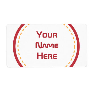 Étiquette Cercle rouge orange