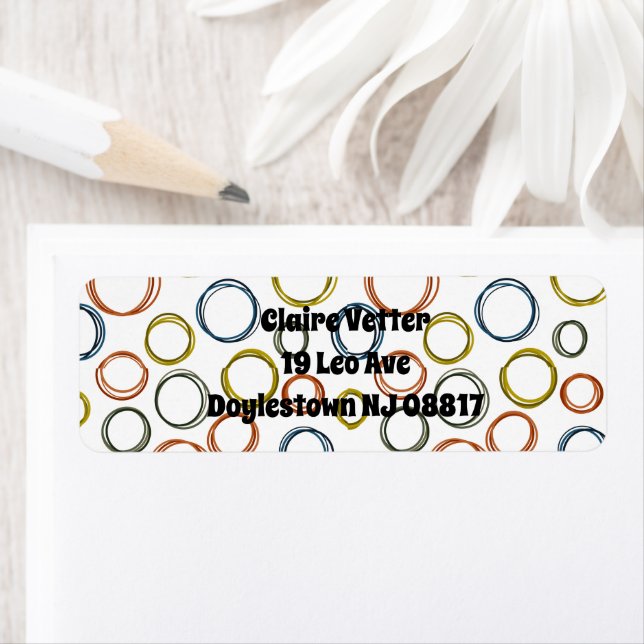 Étiquette Cercles Boho (En situation)