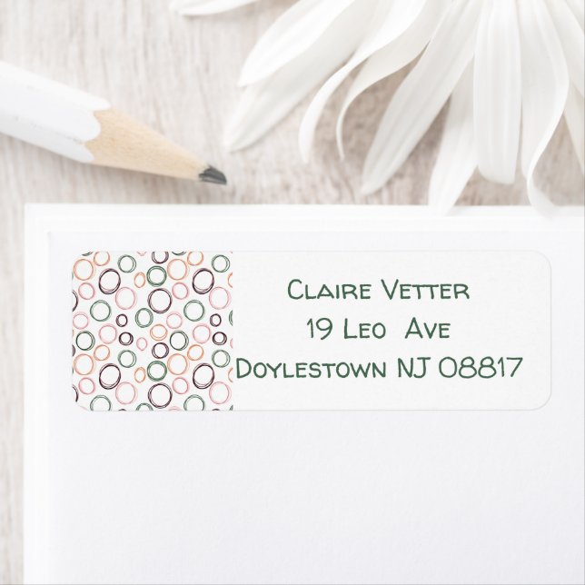 Étiquette Cercles Boho (En situation)